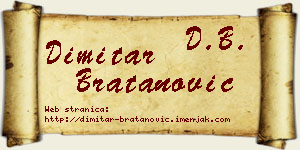 Dimitar Bratanović vizit kartica